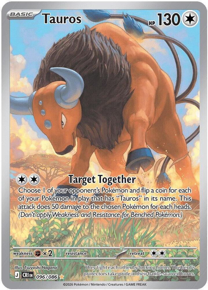Tauros 096/086 (ME04: Chaos Rising)  - Holofoil | Good Games Cannington