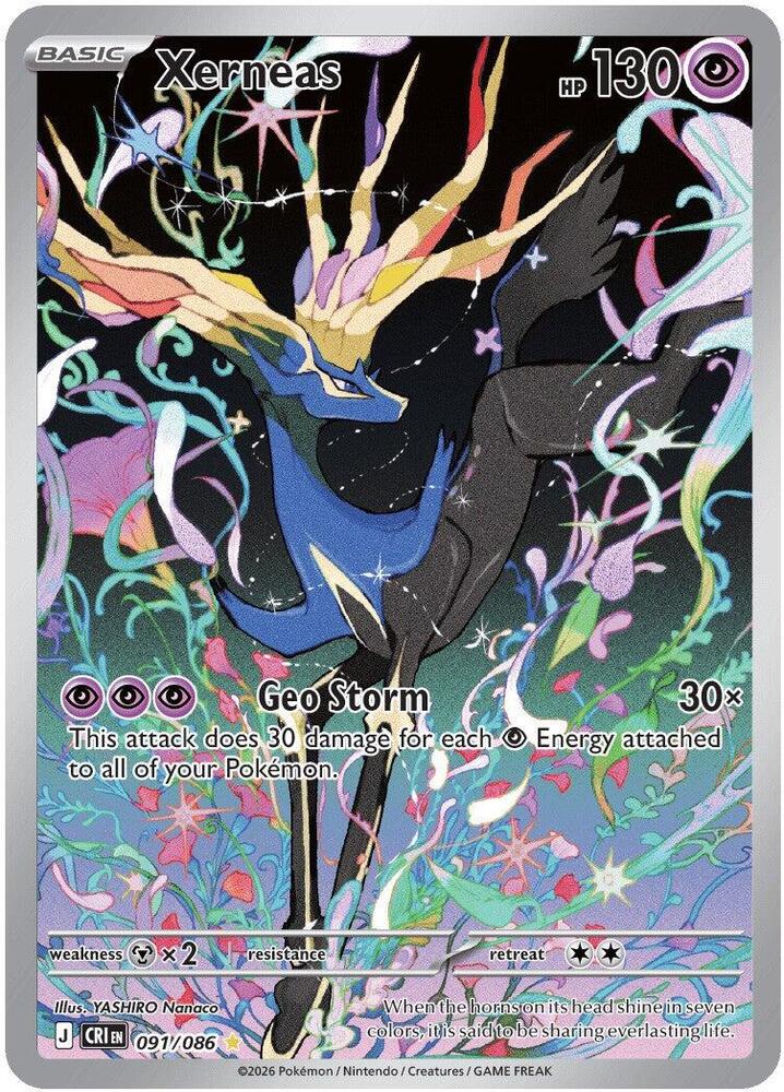 Xerneas 091/086 (ME04: Chaos Rising)  - Holofoil | Good Games Cannington