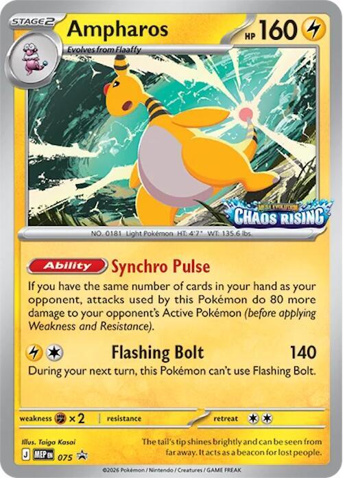 Ampharos 075 (ME: Mega Evolution Promo)  - Holofoil | Good Games Cannington