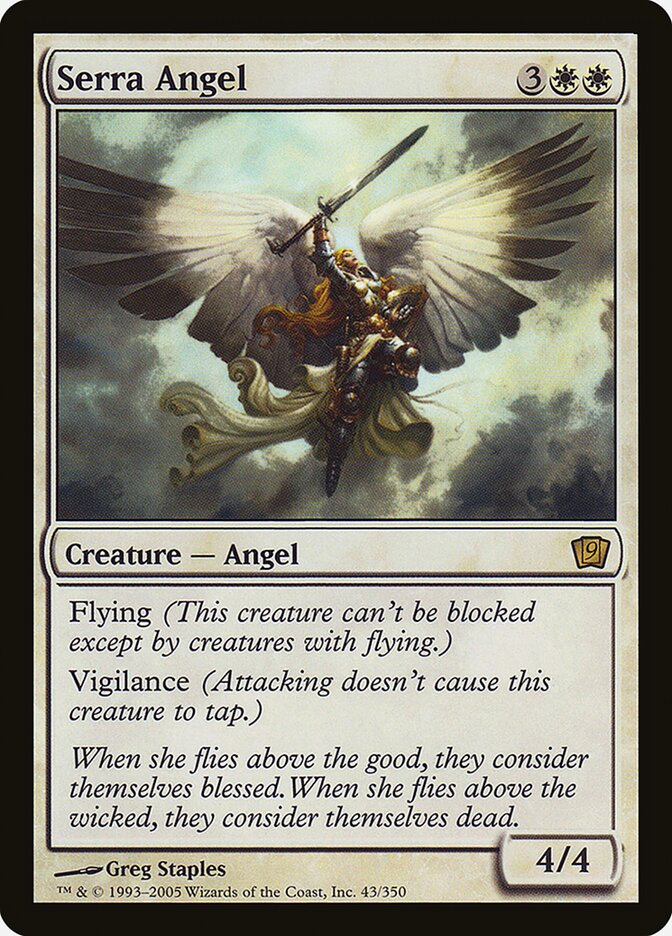 Serra Angel 43★/350 (9th Edition)  - Foil | Good Games Cannington