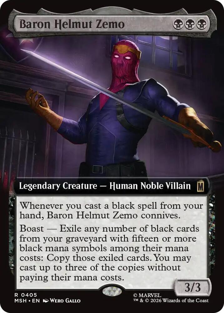 Baron Helmut Zemo 405 (Marvel Super Heroes)  - Extended Art Foil | Good Games Cannington