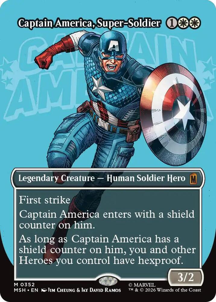 Captain America, Super-Soldier 352 (Marvel Super Heroes)  - Borderless Foil | Good Games Cannington
