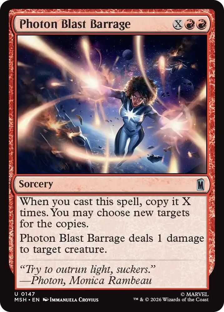 Photon Blast Barrage 147 (Marvel Super Heroes)  - Foil | Good Games Cannington