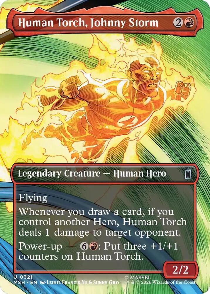 Human Torch, Johnny Storm 321 (Marvel Super Heroes)  - Borderless | Good Games Cannington