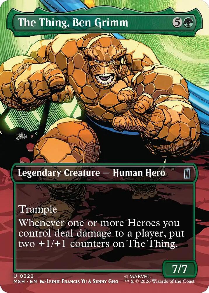 The Thing, Ben Grimm 322 (Marvel Super Heroes)  - Borderless Foil | Good Games Cannington