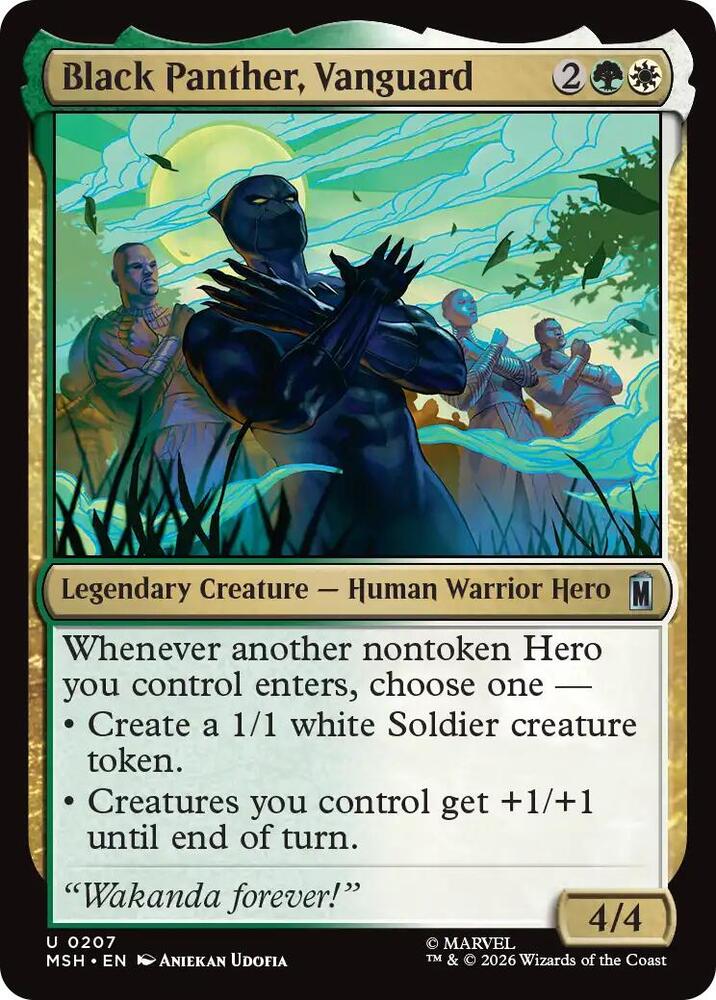 Black Panther, Vanguard 207 (Marvel Super Heroes)  - Foil | Good Games Cannington