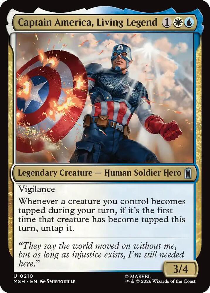 Captain America, Living Legend 210 (Marvel Super Heroes)  - Foil | Good Games Cannington