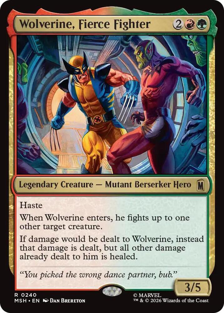 Wolverine, Fierce Fighter 240 (Marvel Super Heroes)  - Foil | Good Games Cannington