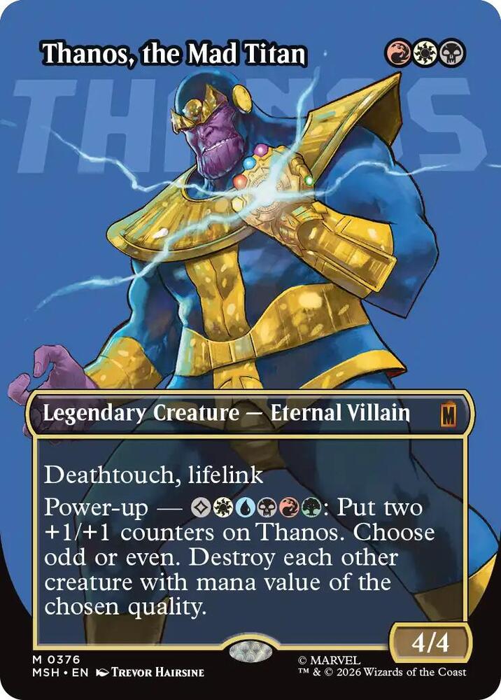 Thanos the Mad Titan Borderless 0376 376 (Marvel Super Heroes)  - Borderless Foil | Good Games Cannington
