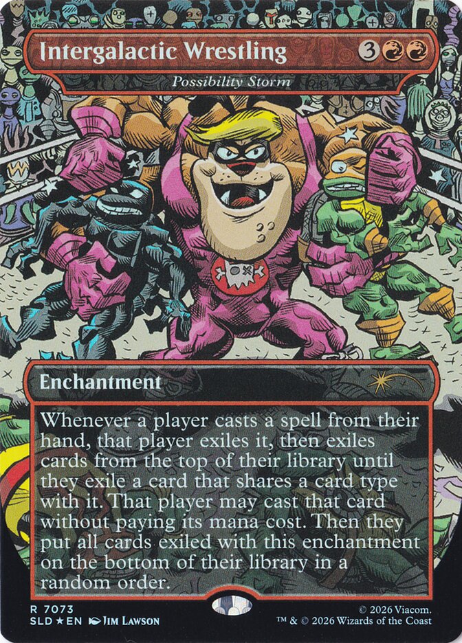 Intergalactic Wrestling // Possibility Storm 7073 (Secret Lair Drop Series)  - Borderless Foil | Good Games Cannington
