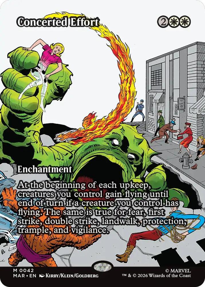 Concerted Effort 42 (Marvel Universe Eternal-Legal)  - Borderless Foil | Good Games Cannington