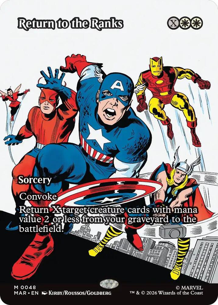 Return to the Ranks 48 (Marvel Universe Eternal-Legal)  - Borderless Foil | Good Games Cannington