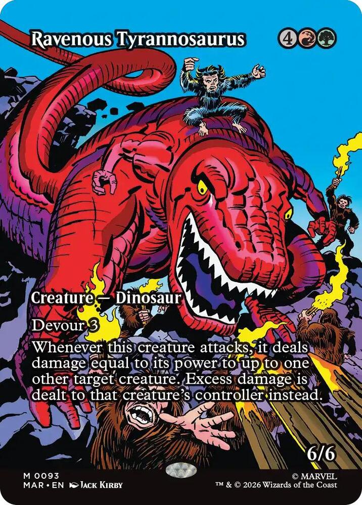 Ravenous Tyrannosaurus 93 (Marvel Universe Eternal-Legal)  - Borderless Foil | Good Games Cannington