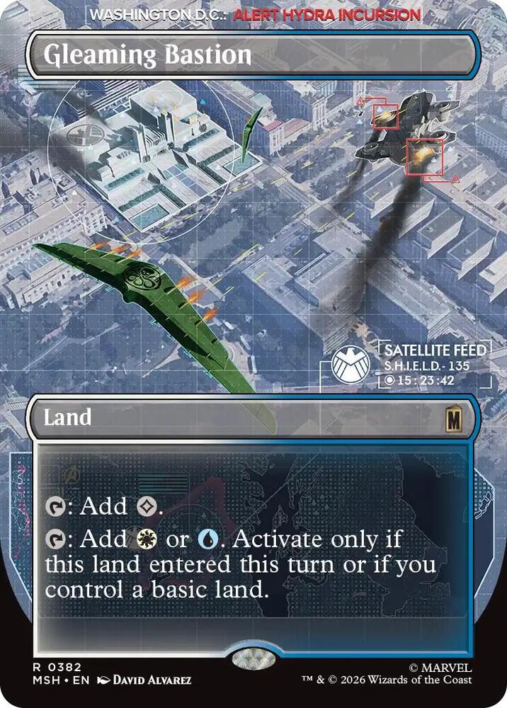 Gleaming Bastion 382 (Marvel Super Heroes)  - Borderless Foil | Good Games Cannington