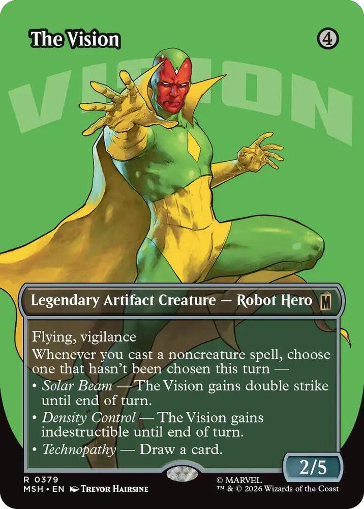 The Vision 379 (Marvel Super Heroes)  - Borderless Foil | Good Games Cannington