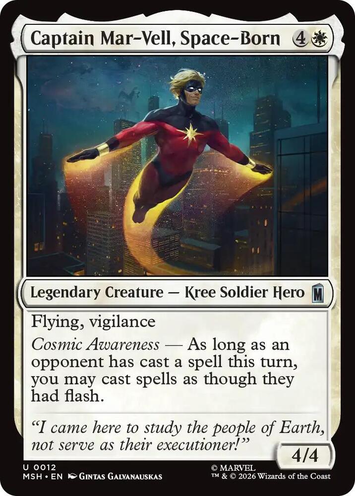 Captain Mar-Vell, Space-Born 12 (Marvel Super Heroes)  - Foil | Good Games Cannington