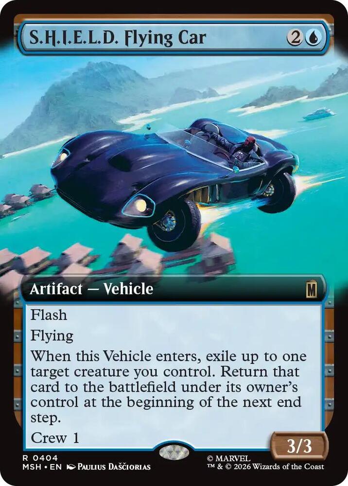 S.H.I.E.L.D. Flying Car 404 (Marvel Super Heroes)  - Extended Art Foil | Good Games Cannington