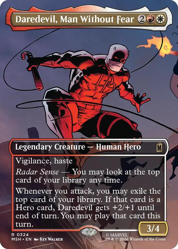Daredevil, Man Without Fear 324 (Marvel Super Heroes)  - Borderless Foil | Good Games Cannington