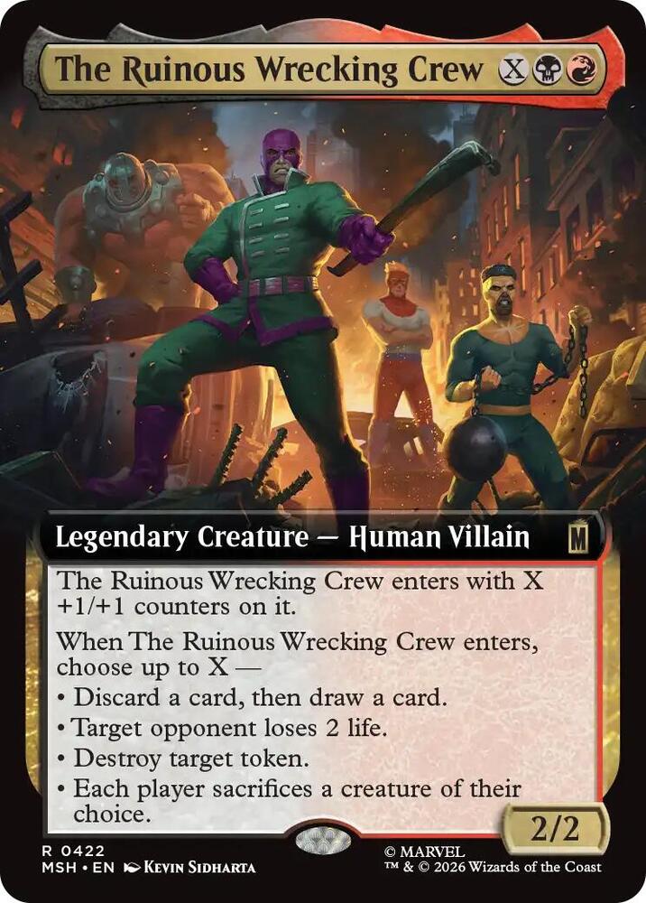 The Ruinous Wrecking Crew 422 (Marvel Super Heroes)  - Extended Art | Good Games Cannington