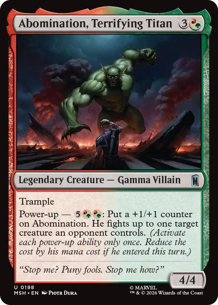 Abomination, Terrifying Titan 198 (Marvel Super Heroes)  - Foil | Good Games Cannington