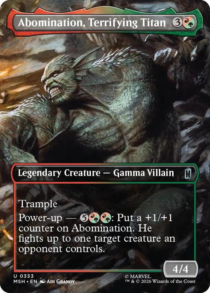 Abomination, Terrifying Titan 333 (Marvel Super Heroes)  - Borderless | Good Games Cannington