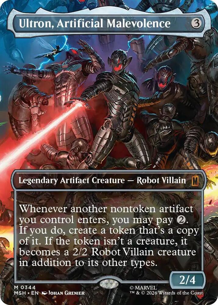 Ultron, Artificial Malevolence 344 (Marvel Super Heroes)  - Borderless Foil | Good Games Cannington