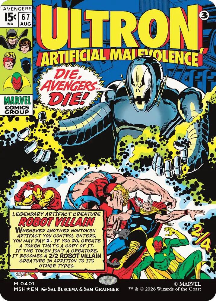 Ultron, Artificial Malevolence 401 (Marvel Super Heroes)  - Borderless Foil | Good Games Cannington