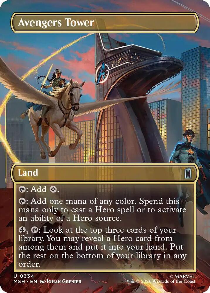 Avengers Tower 334 (Marvel Super Heroes)  - Borderless Foil | Good Games Cannington