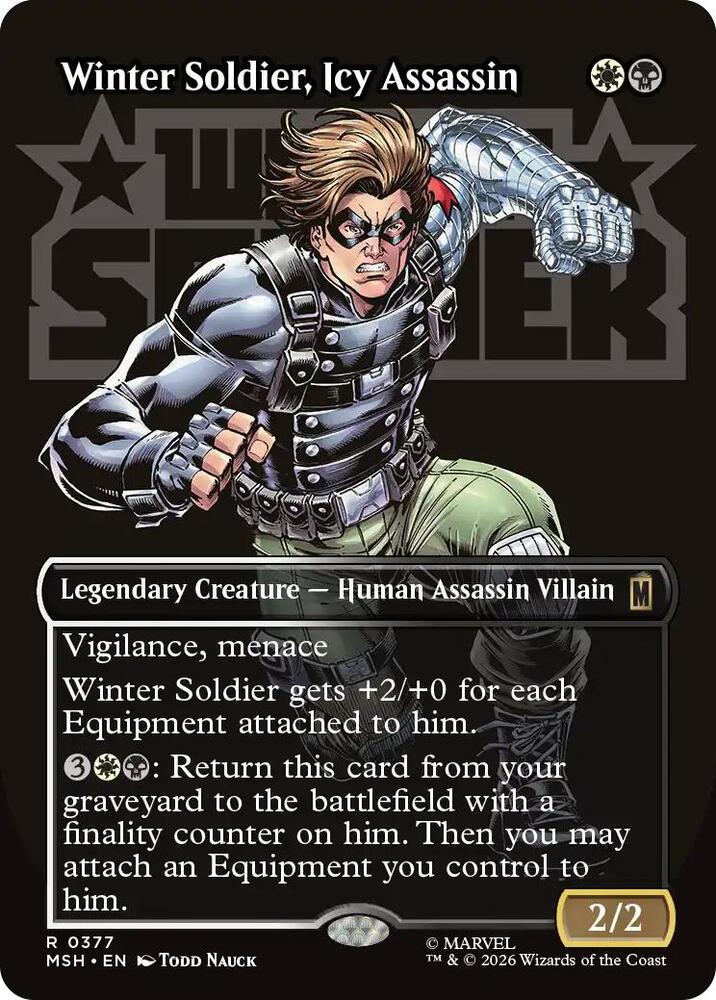 Winter Soldier, Icy Assassin 377 (Marvel Super Heroes)  - Borderless Foil | Good Games Cannington