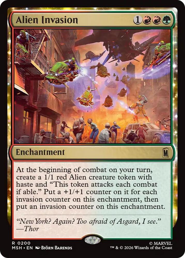 Alien Invasion 200 (Marvel Super Heroes)  - Foil | Good Games Cannington