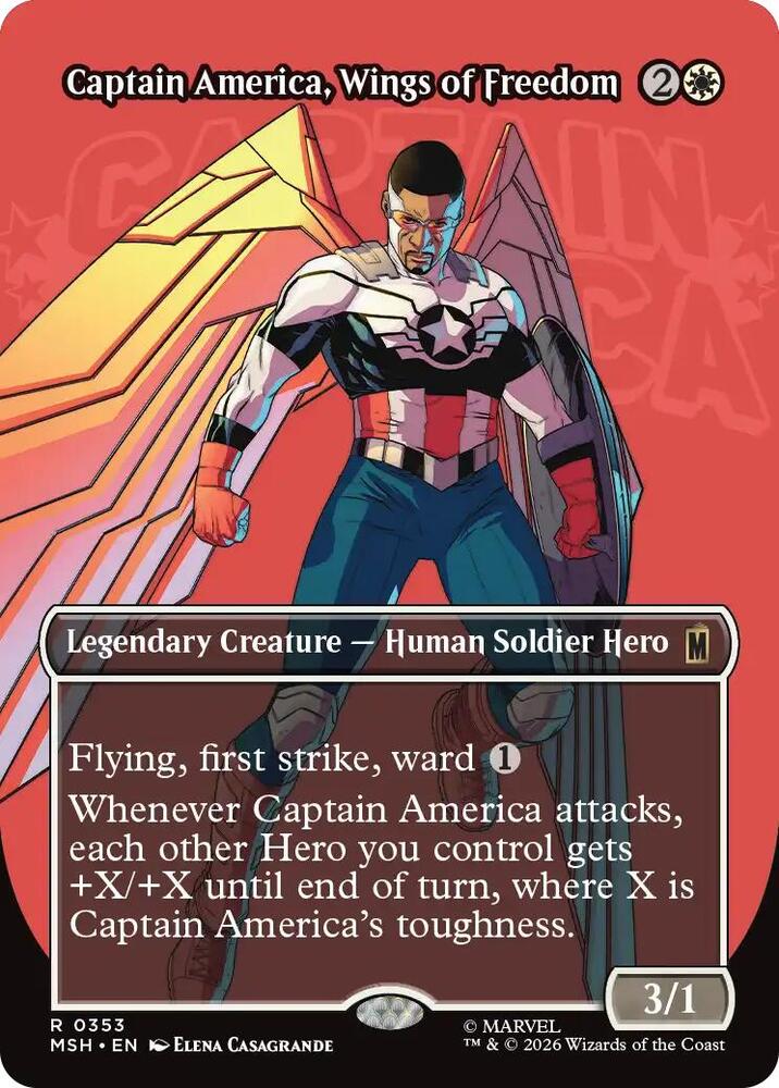 Captain America, Wings of Freedom 353 (Marvel Super Heroes)  - Borderless | Good Games Cannington