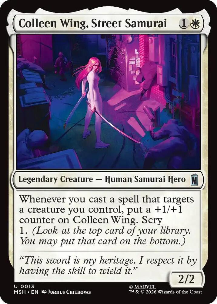 Colleen Wing, Street Samurai 13 (Marvel Super Heroes)  - Foil | Good Games Cannington