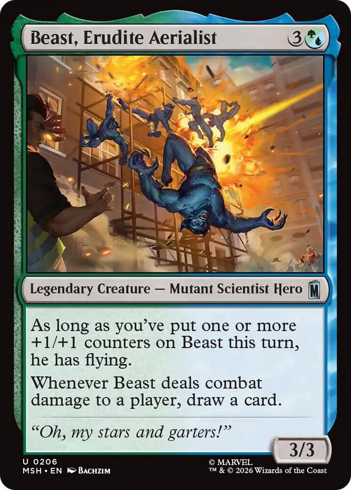 Beast, Erudite Aerialist 206 (Marvel Super Heroes)  - Foil | Good Games Cannington