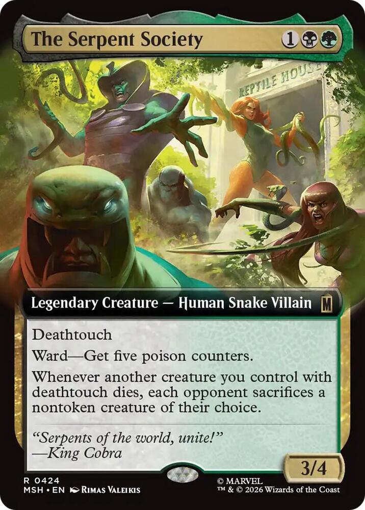 The Serpent Society 424 (Marvel Super Heroes)  - Extended Art | Good Games Cannington