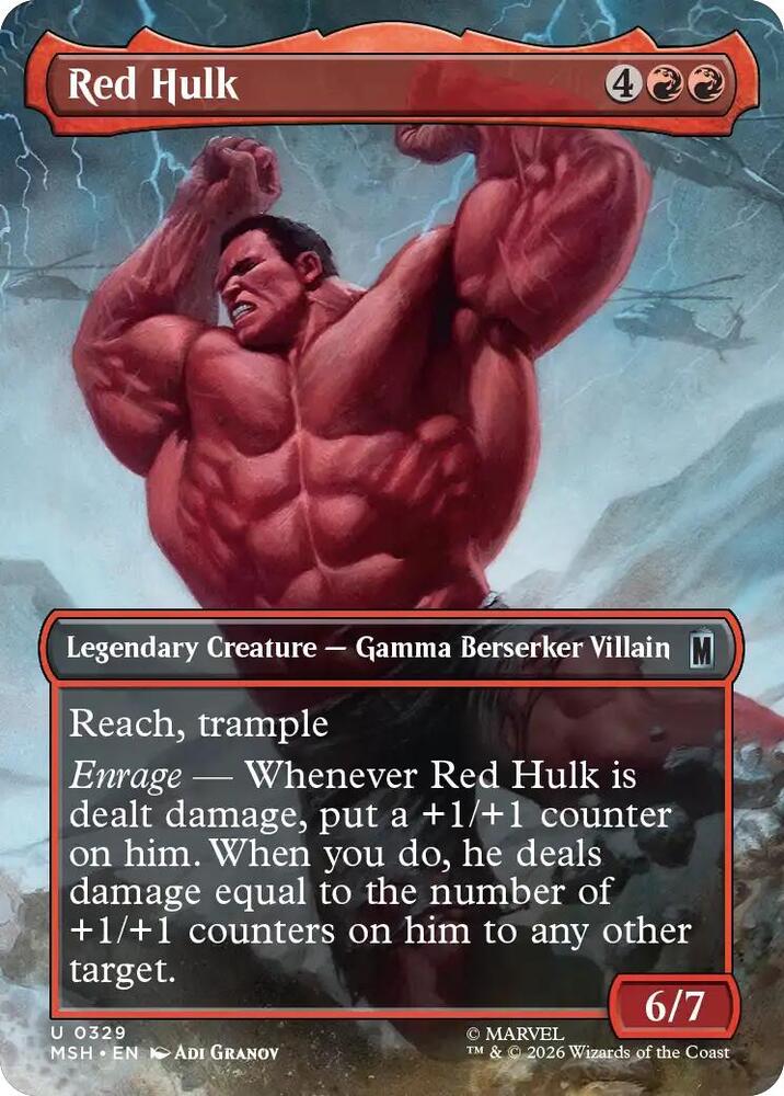 Red Hulk 329 (Marvel Super Heroes)  - Borderless Foil | Good Games Cannington