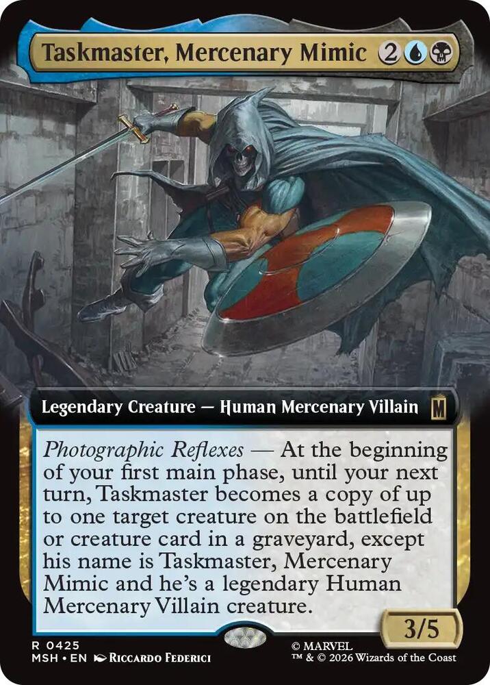 Taskmaster, Mercenary Mimic 425 (Marvel Super Heroes)  - Extended Art Foil | Good Games Cannington