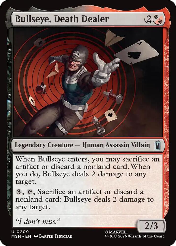 Bullseye, Death Dealer 209 (Marvel Super Heroes)  - Foil | Good Games Cannington