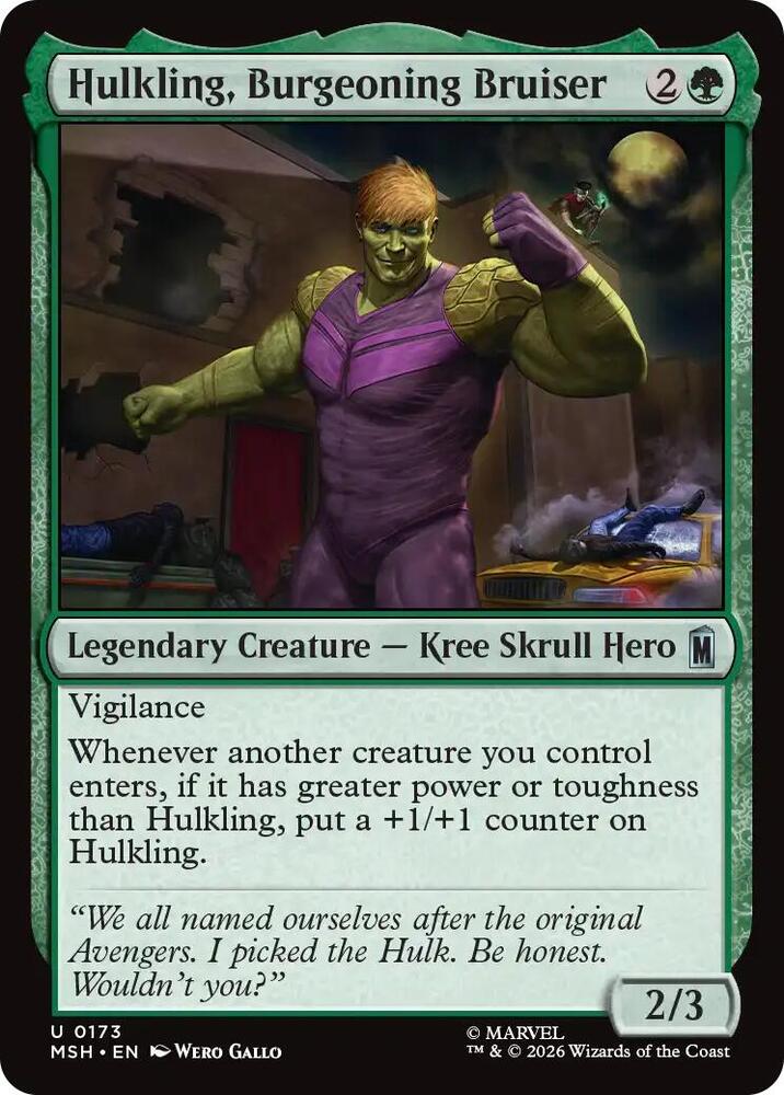 Hulkling, Burgeoning Bruiser 173 (Marvel Super Heroes)  - Foil | Good Games Cannington