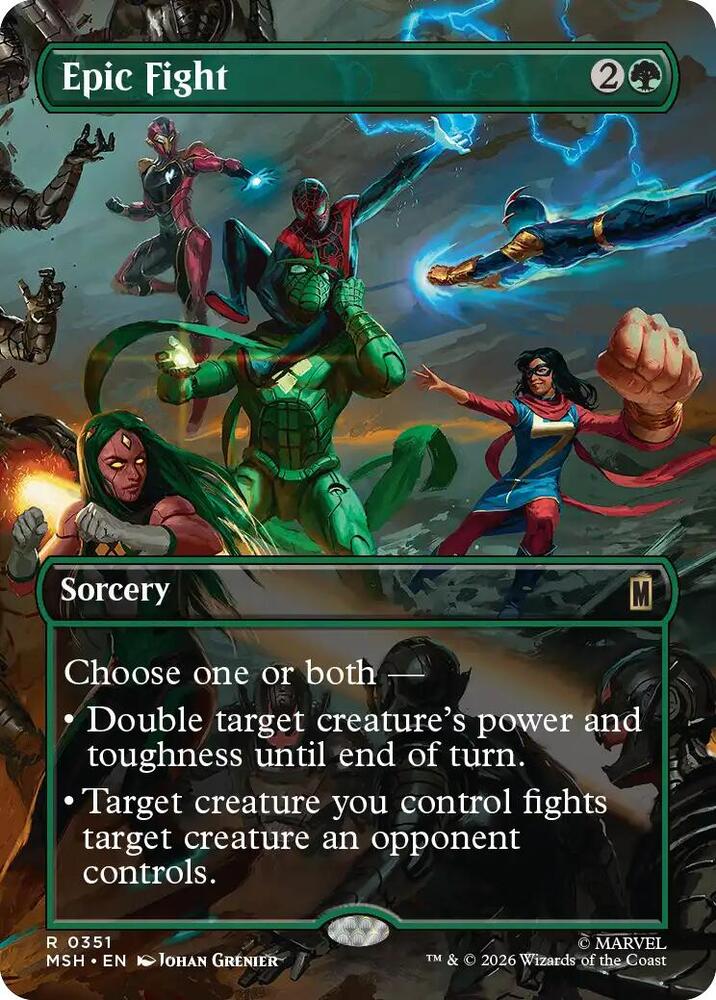 Epic Fight 351 (Marvel Super Heroes)  - Borderless Foil | Good Games Cannington