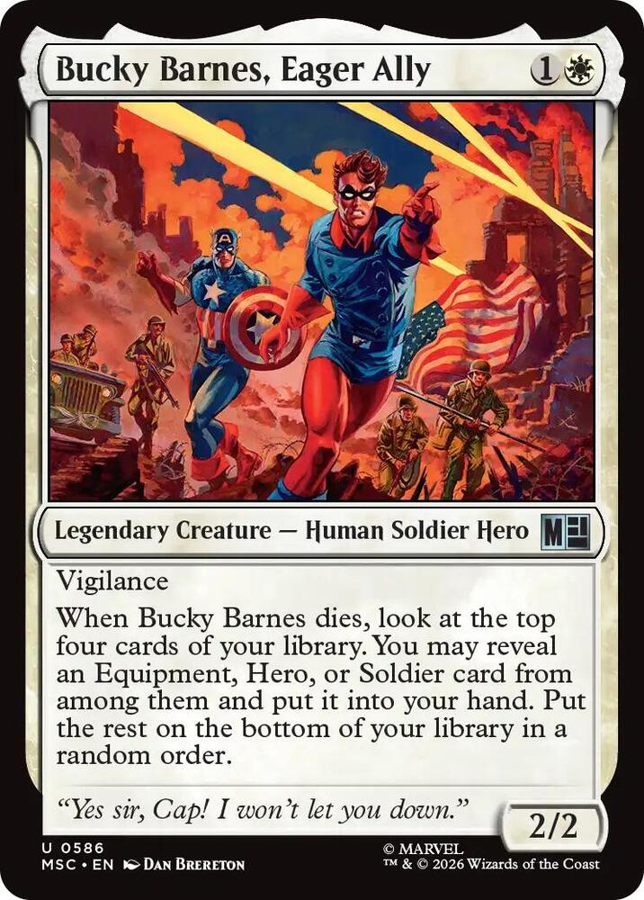 Bucky Barnes, Eager Ally 586 (Commander: Marvel Super Heroes)  - Foil | Good Games Cannington