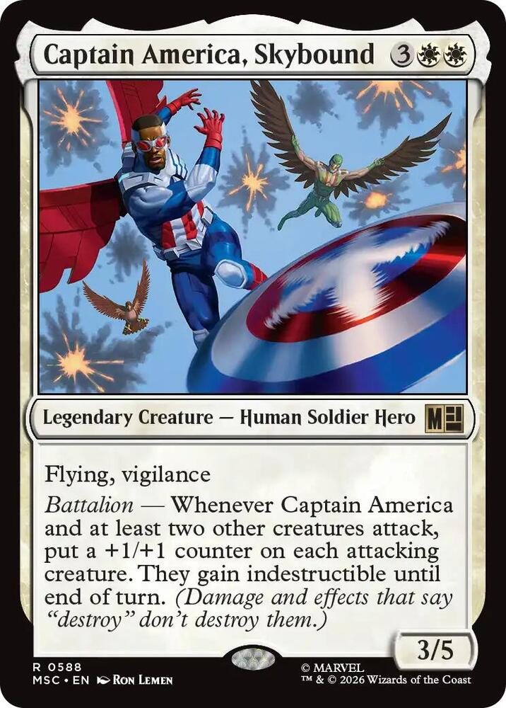 Captain America, Skybound 588 (Commander: Marvel Super Heroes)  - Foil | Good Games Cannington