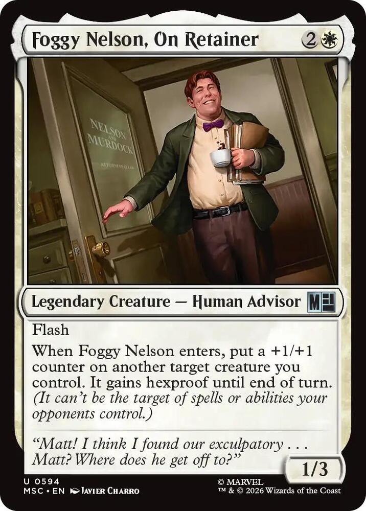 Foggy Nelson, On Retainer 594 (Commander: Marvel Super Heroes)  - Foil | Good Games Cannington