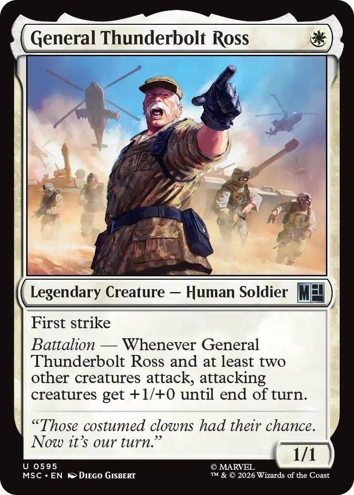 General Thunderbolt Ross 595 (Commander: Marvel Super Heroes)  - Foil | Good Games Cannington