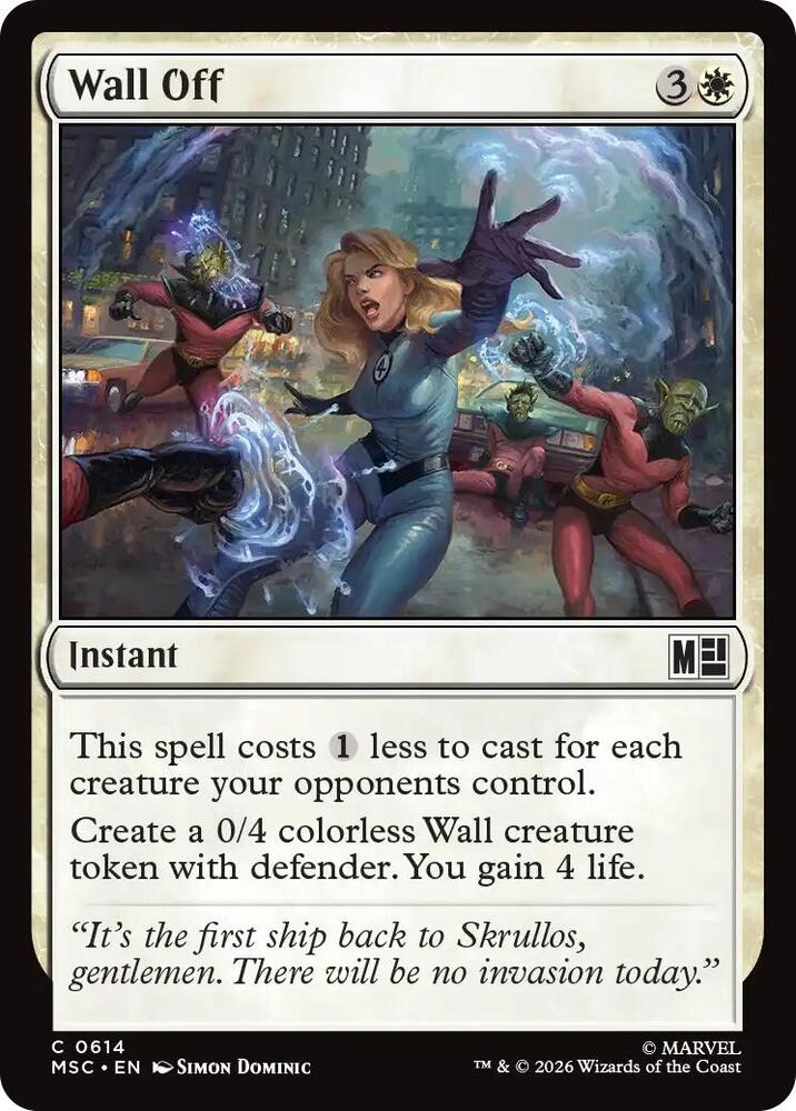 Wall Off 614 (Commander: Marvel Super Heroes)  - Foil | Good Games Cannington