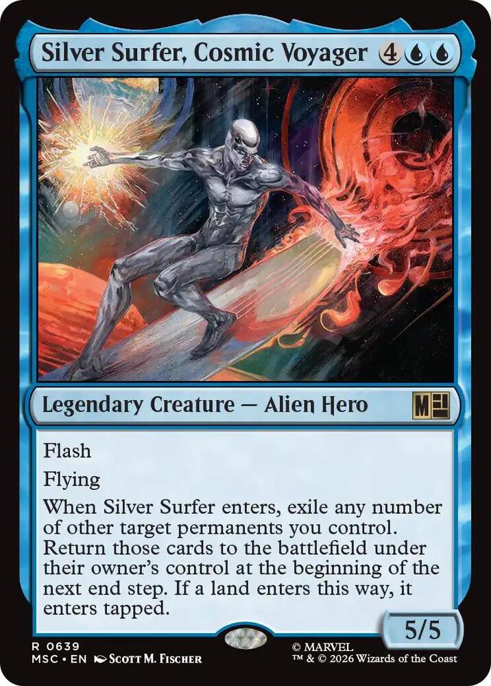 Silver Surfer, Cosmic Voyager 639 (Commander: Marvel Super Heroes)  - Foil | Good Games Cannington