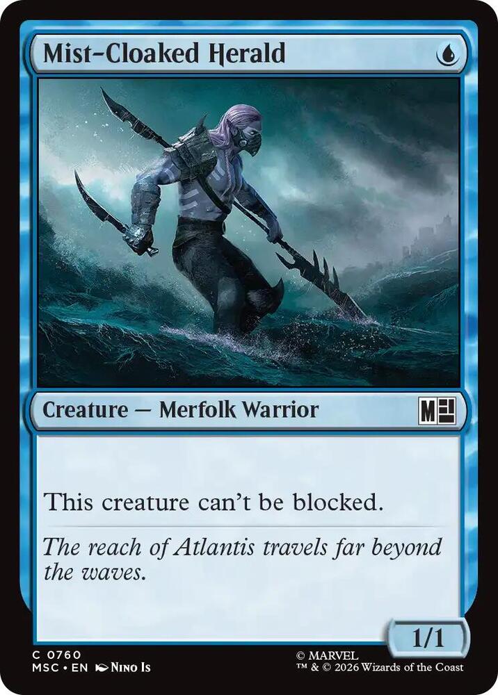 Mist-Cloaked Herald 760 (Commander: Marvel Super Heroes)  - Foil | Good Games Cannington