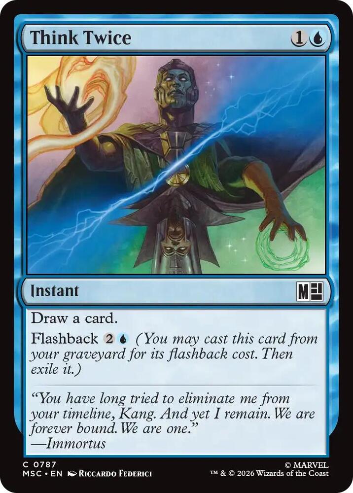 Think Twice 787 (Commander: Marvel Super Heroes)  - Foil | Good Games Cannington
