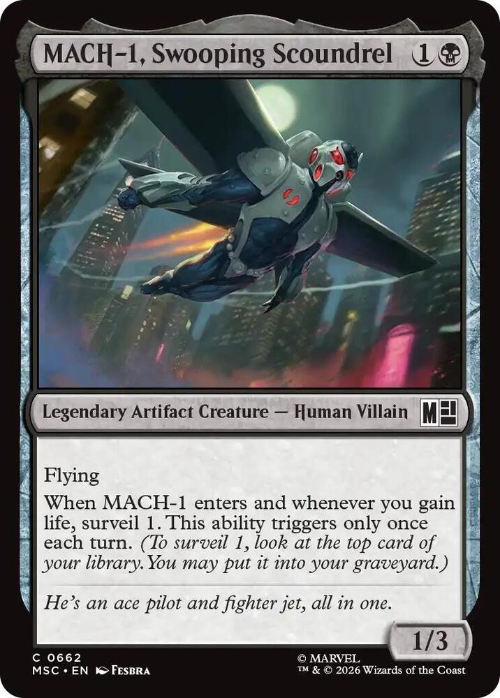 MACH-1, Swooping Scoundrel 662 (Commander: Marvel Super Heroes)  - Foil | Good Games Cannington