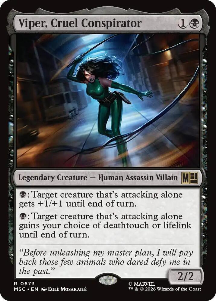 Viper, Cruel Conspirator 673 (Commander: Marvel Super Heroes)  | Good Games Cannington