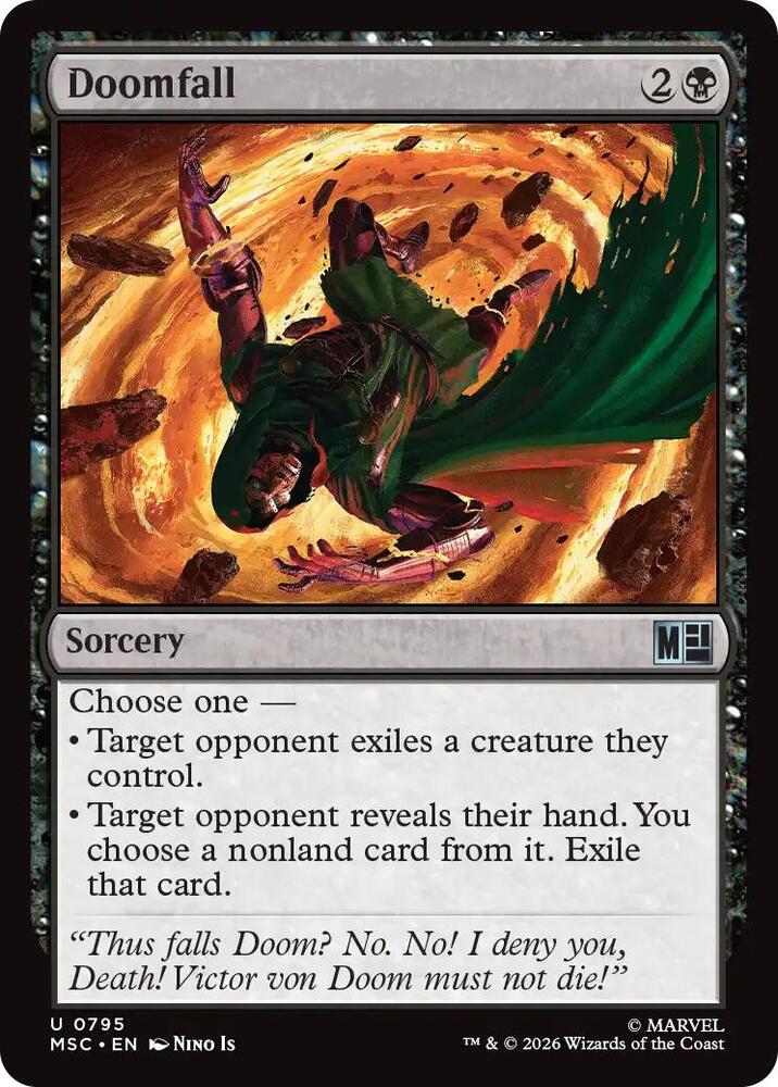 Doomfall 795 (Commander: Marvel Super Heroes)  - Foil | Good Games Cannington